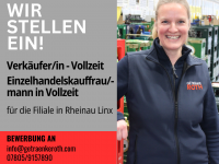 Verk&auml;ufer/in und Einzelhandelskauffrau/-mann in Vollzeit f&uuml;r Rheinau Linx
